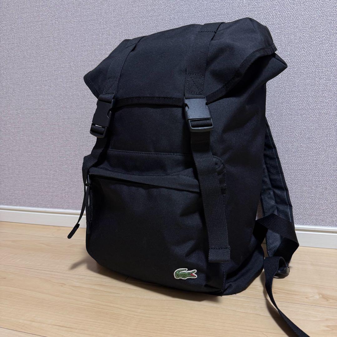 極美品✨ラコステ　リュック　バックパック　フラップ　ワニ刺繍 LACOSTE ラコステ LACOSTE バックパック リュックサック NH4099 992 bblt00026m