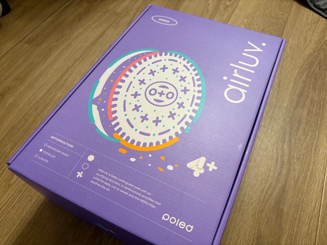 【新品 未開封】エアラブ4プラス オレオ クッキーアンドクリーム エアラブ4 オレオ クッキー&クリーム 送風機付きクールシート AIRLUV4