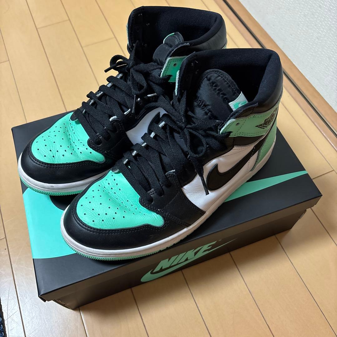 Nike ハイカットスニーカー ブラック/ミント　シューレース付き