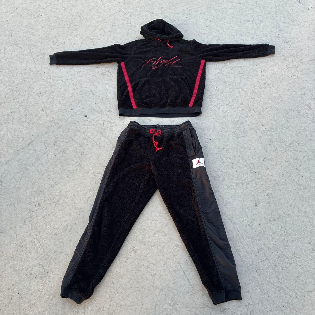 JORDAN ブラックパーカーとパンツセット L