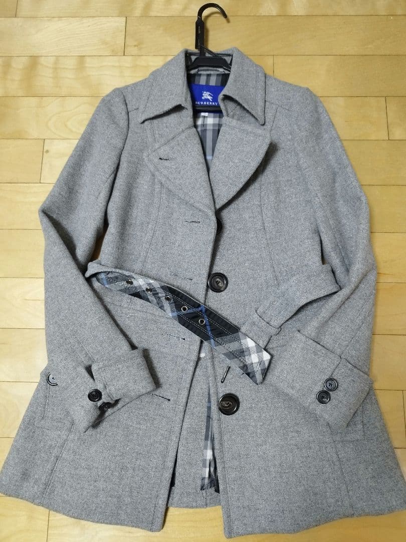 美品　BURBERRY BLUE LABEL グレー コート