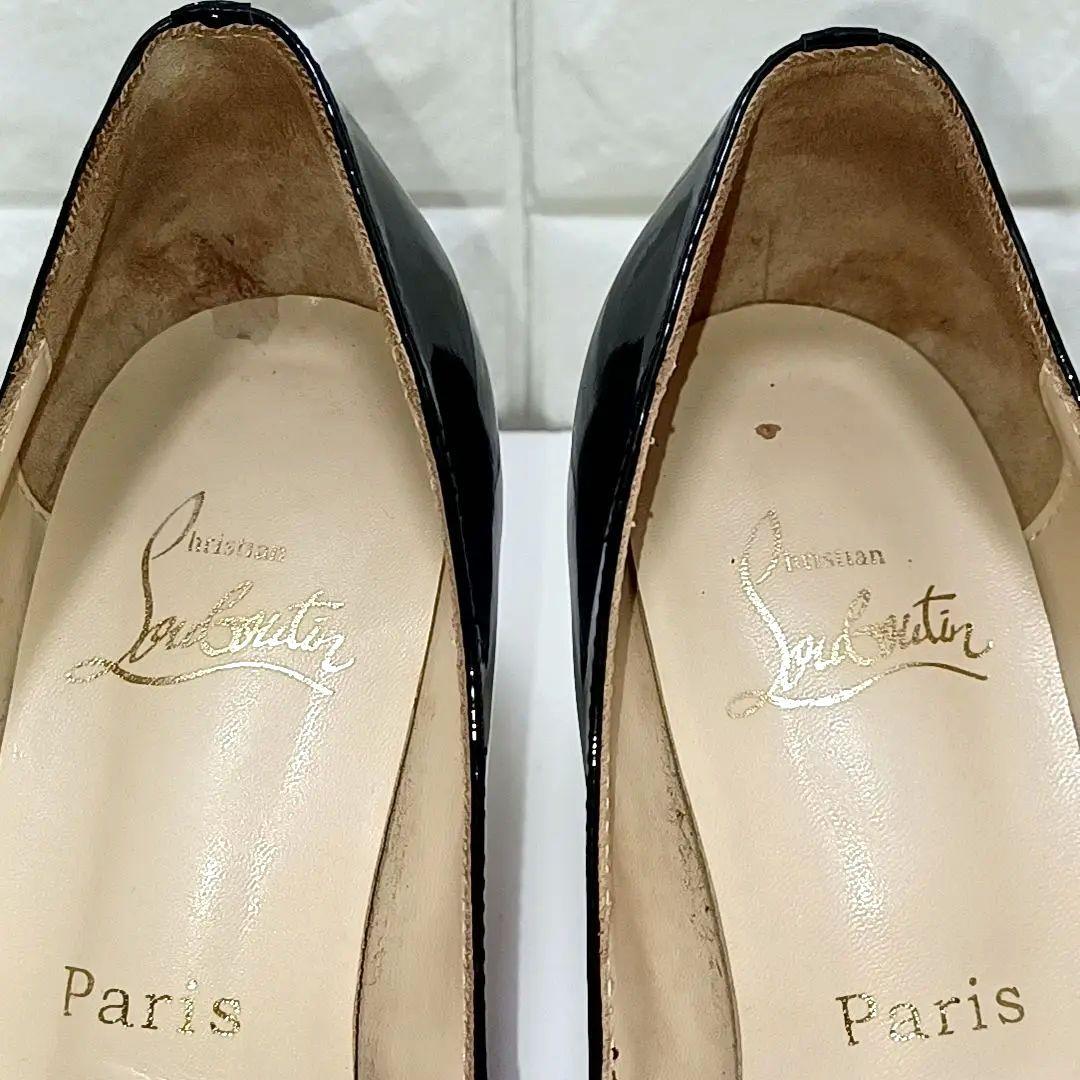 ヒール高8.5cm☆ルブタン レッドソール ポインテッドトゥ エナメル