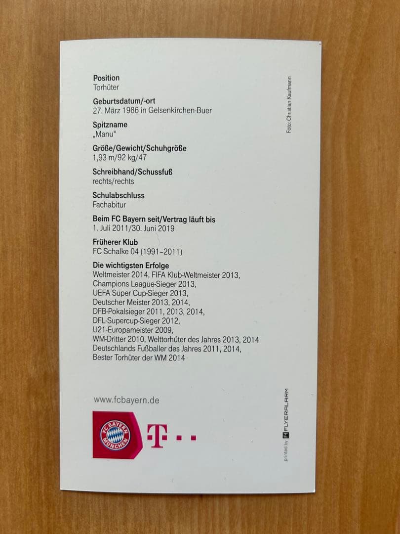 マヌエル・ノイアー 直筆サイン入り ポストカード - メルカリ