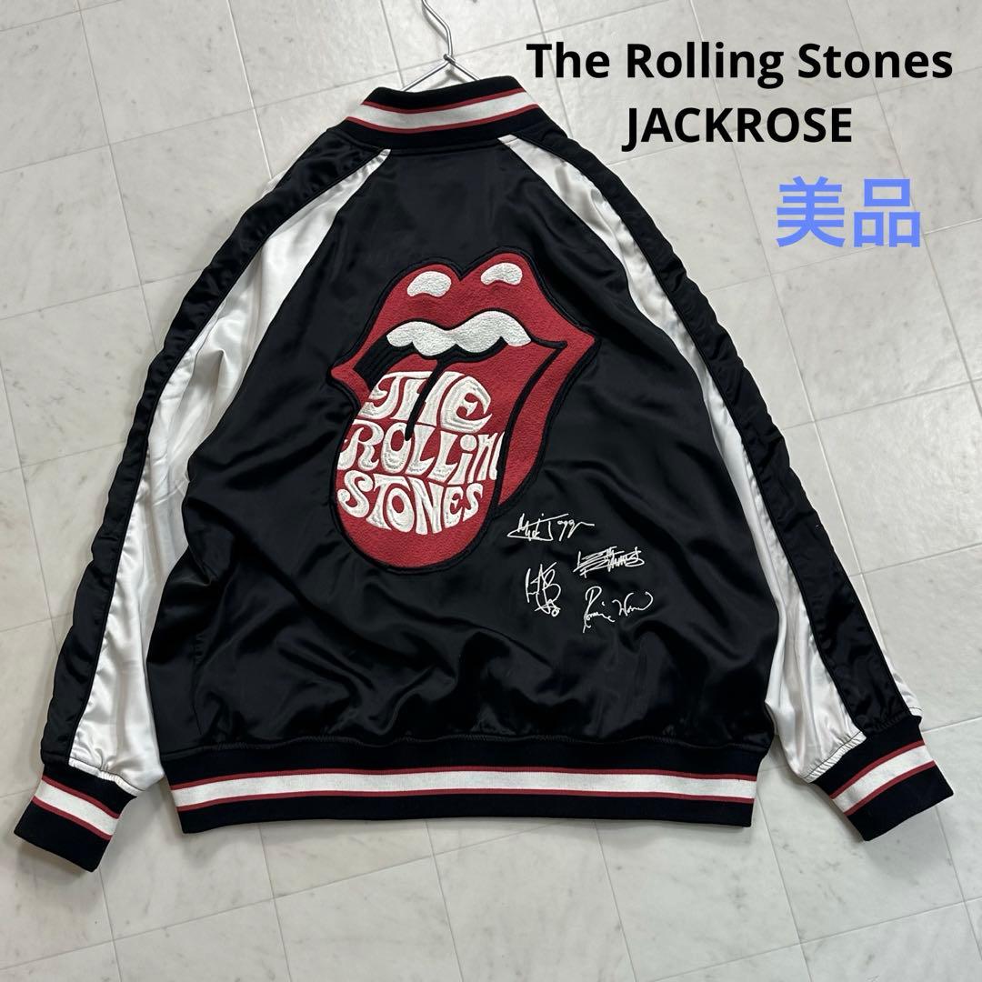 〈美品〉The Rolling Stones×JACKROSE【M】スカジャン The Rolling Stones×JACKROSE】 Lips&Tongue シグネチャーリバーシブル