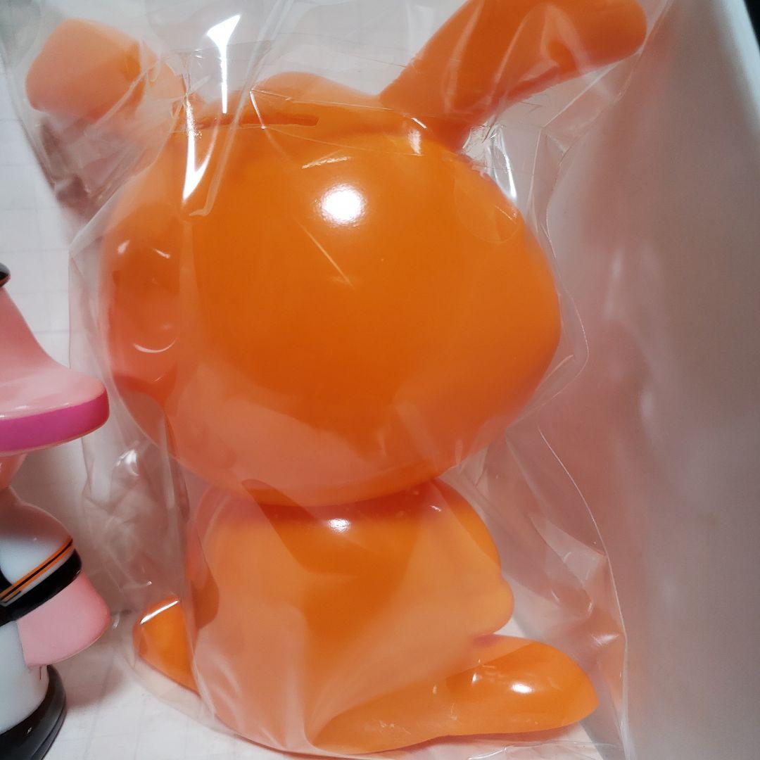 読売ジャイアンツジャビット君さとちゃんソフビ貯金箱セットです