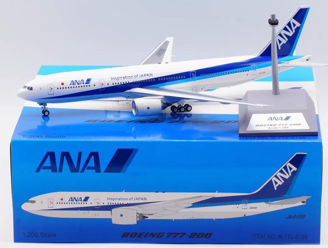 ト*ー様 【新品・即納】ANA Boeing 777-200 1/200 JA8 Boeing 777-200 ANA - PLANETAG TAIL #JA8968 – MotoArt PlaneTags