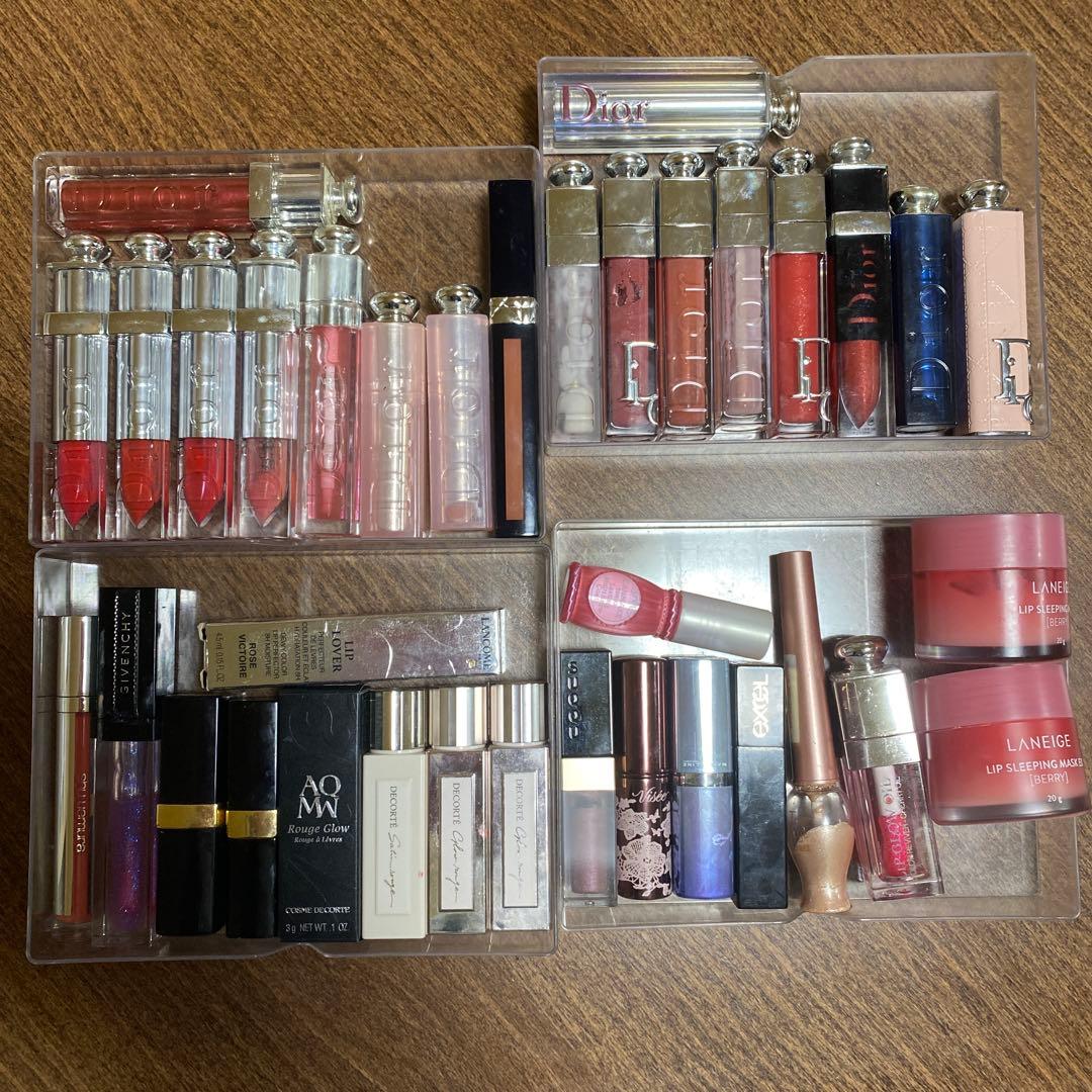 新品あり。Dior 、CHANEL等デパコスリップ等まとめ売り