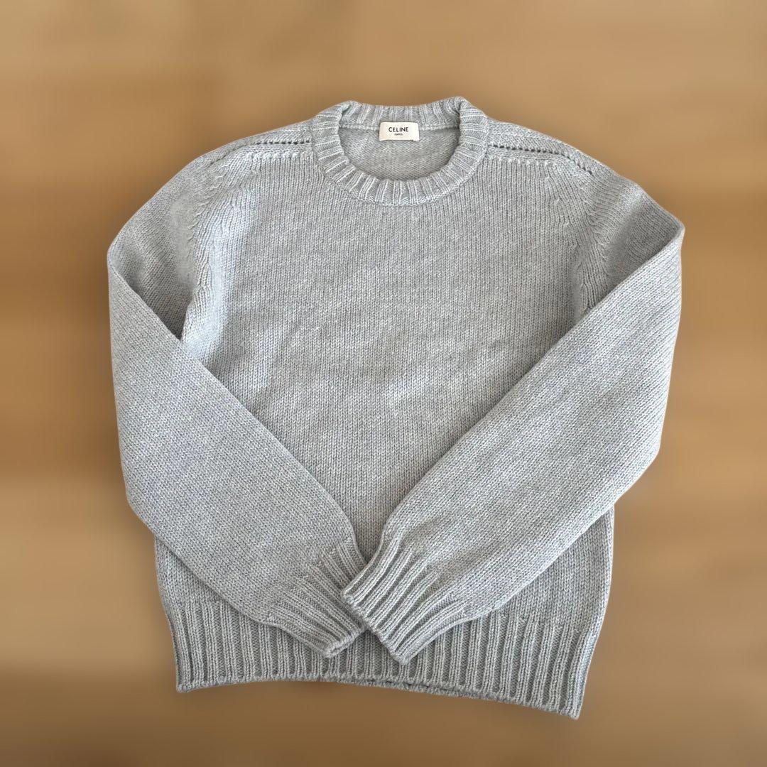 CELINE クルーネック ニット 長袖 ウール100%