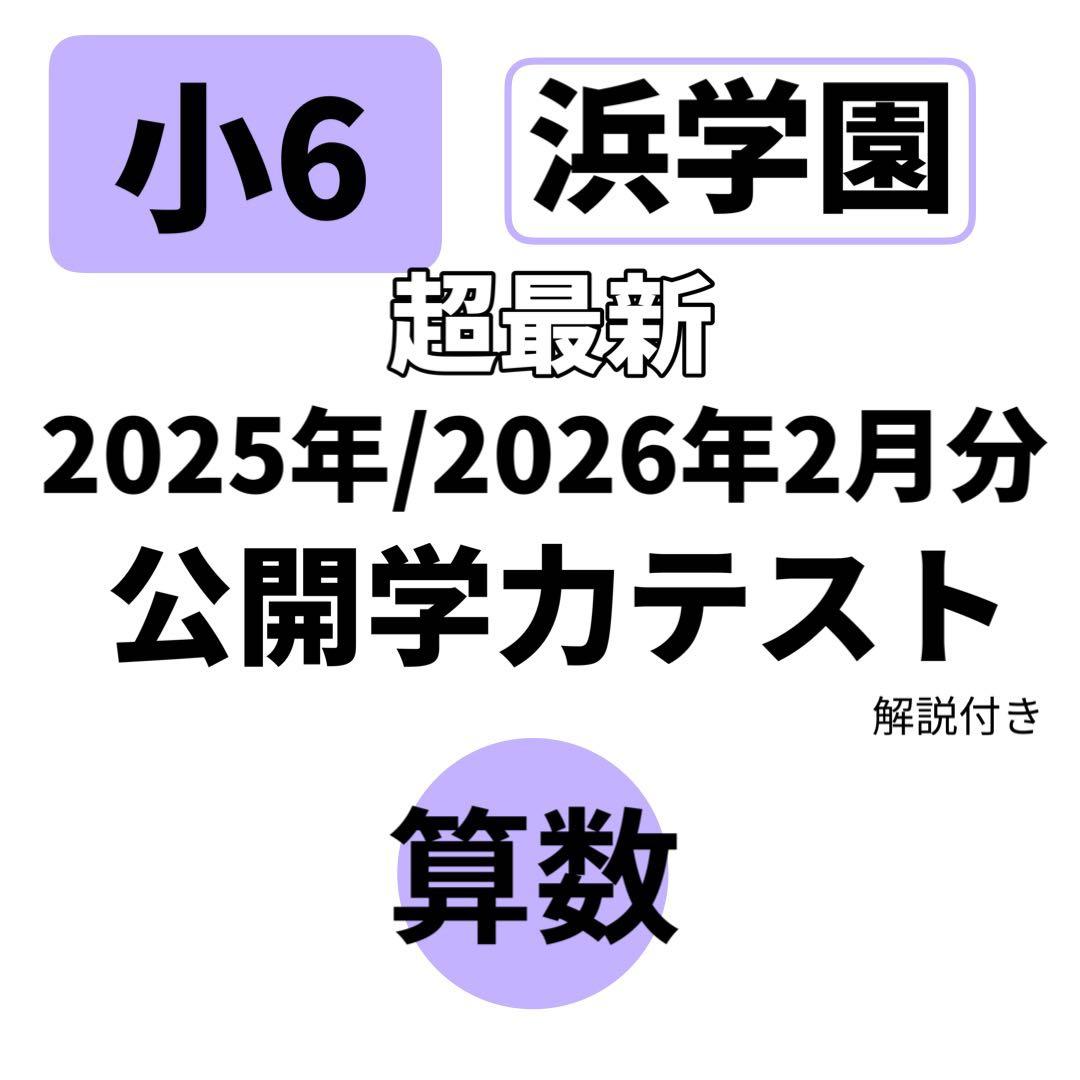 浜学園 2026年 2025年 公開学力テスト 小6 浜学園 即発送 模試 - メルカリ