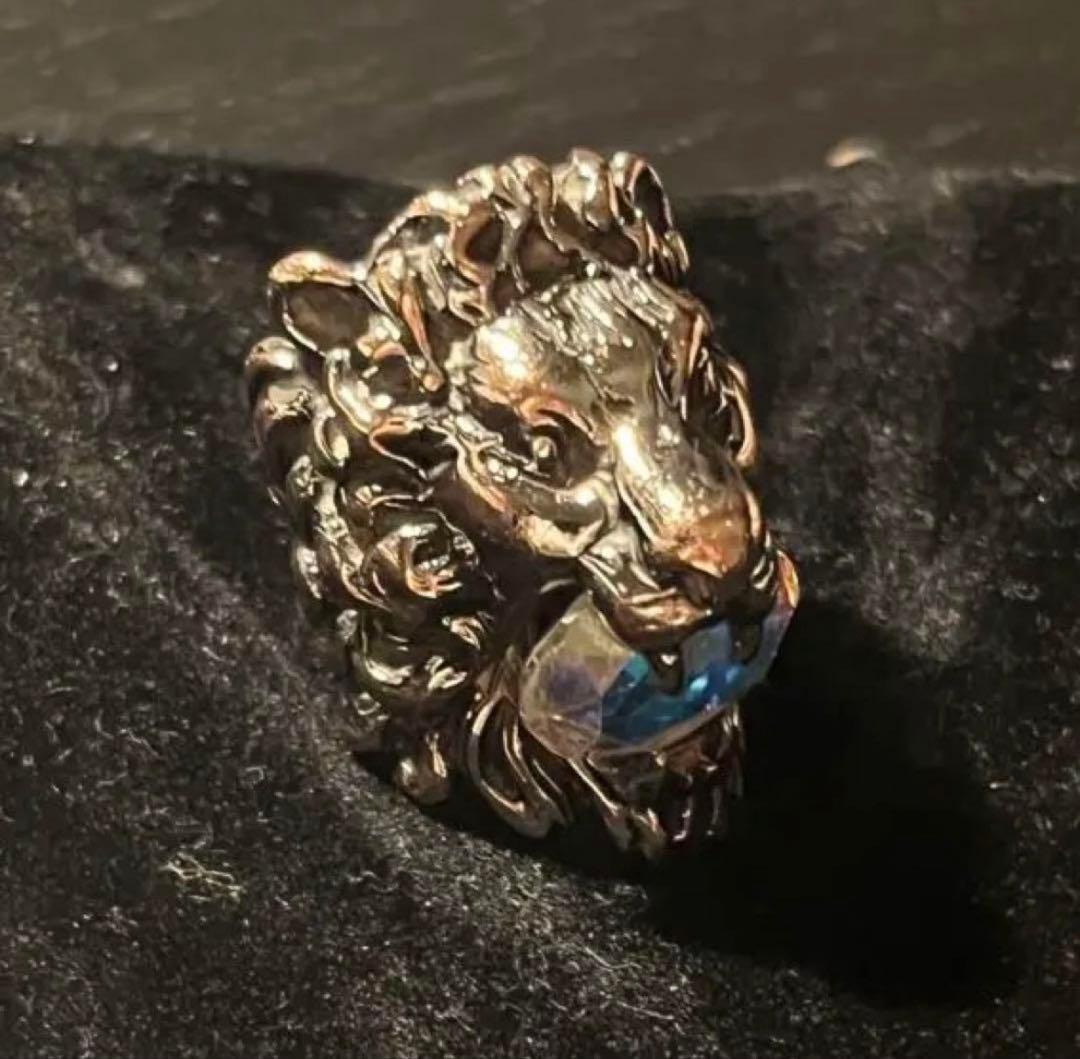 GUCCI グッチ ライオンリング　クリスタル　10号