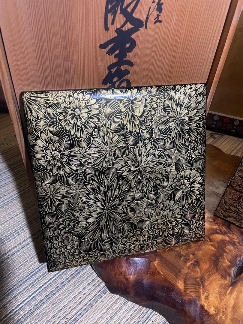 特選 輪島塗 総菊五段重箱 元箱入り 特選 輪島塗漆器 うるし 能登輪島