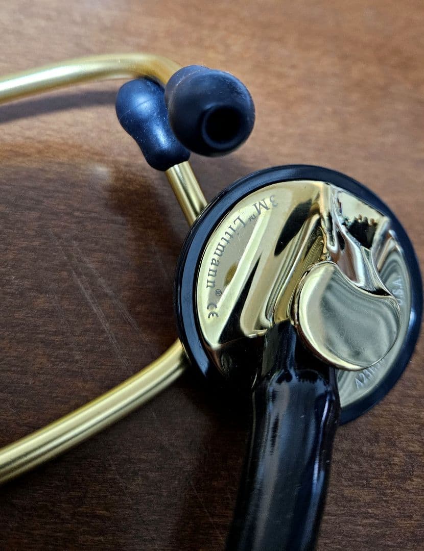 リットマン マスターカーディオロジー　聴診器　黒ブラック 金ゴールド