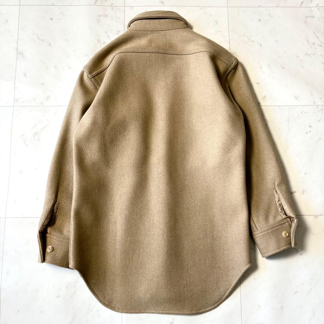 美品 マディソンブルー 厚手 CPO ウールシャル アウター B刺繍 シルク