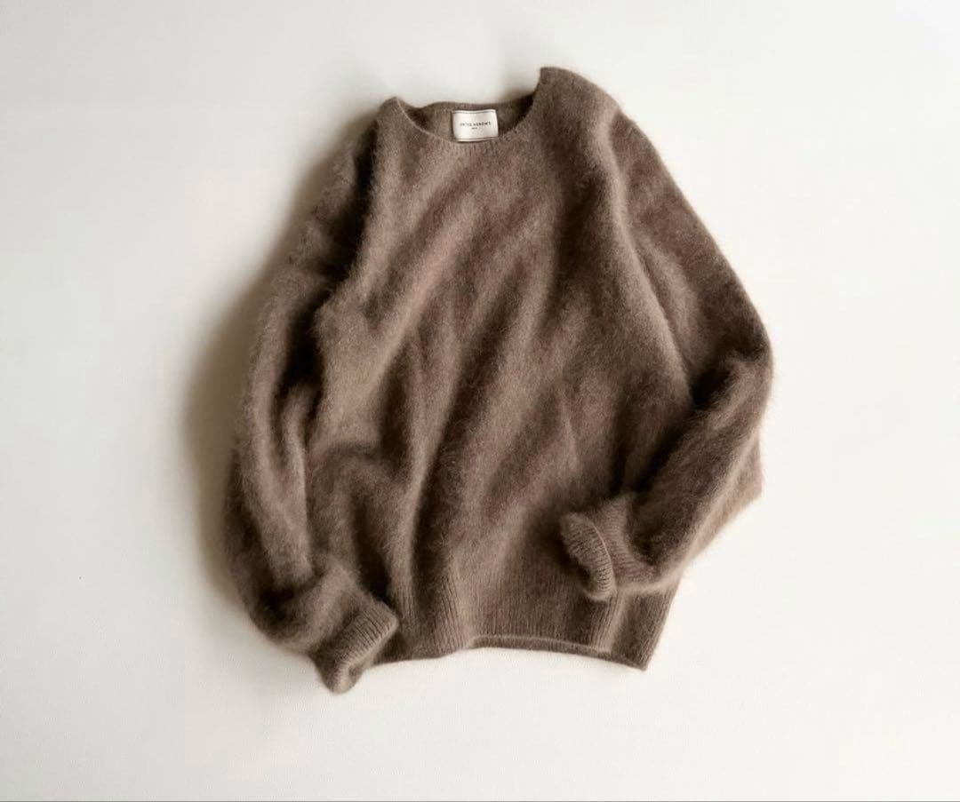 ひ*ん様 美品　UNITED ARROWS ブラウン カシミヤ　クルーネックニッ