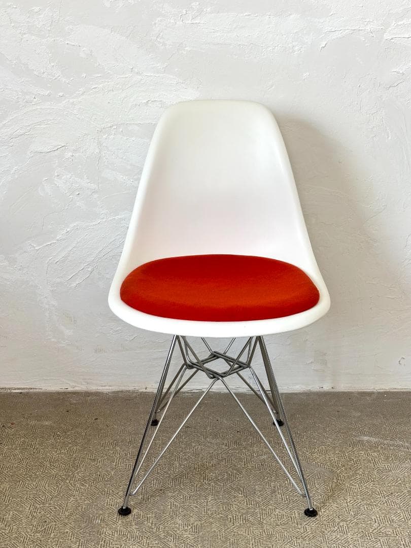 イームズ/Eamesシェルチェア ホワイト×オレンジ A