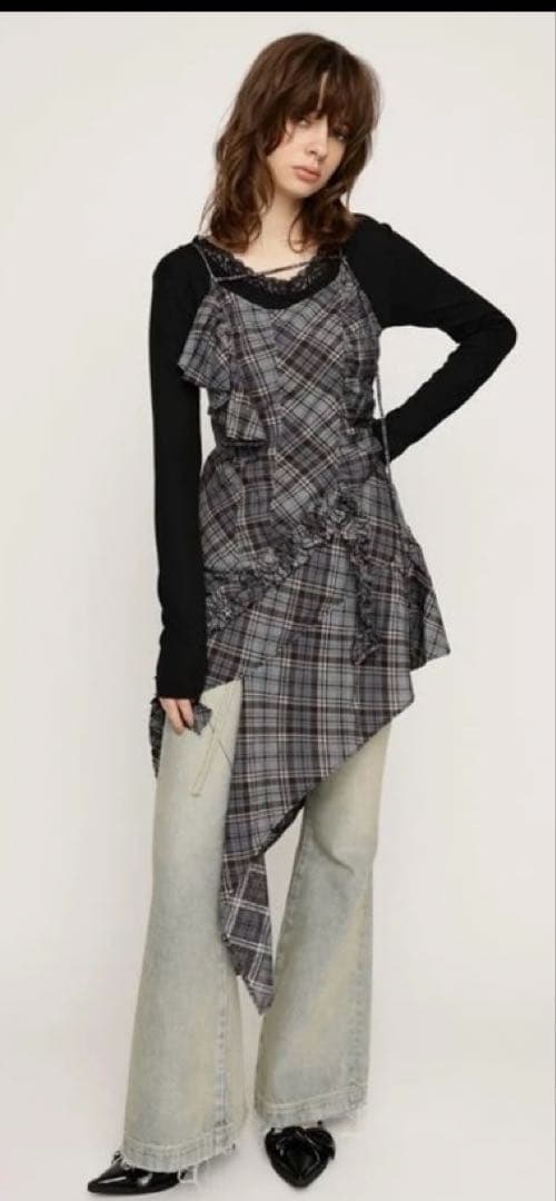 完売品　SLY（スライ） CHECK COMBI キャミソール