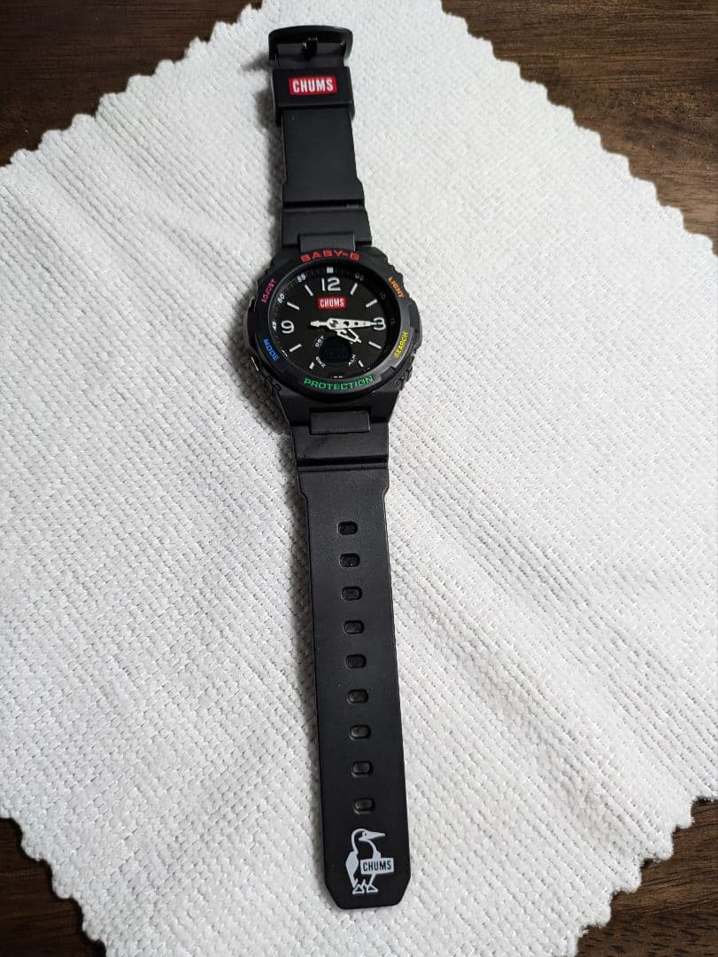 CHUMS BABY-G ブラック腕時計