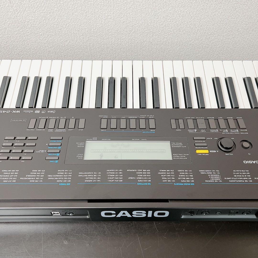 美品 CASIO 76鍵盤 電子キーボード WK-245 譜面表示 動作確認済 - メルカリ