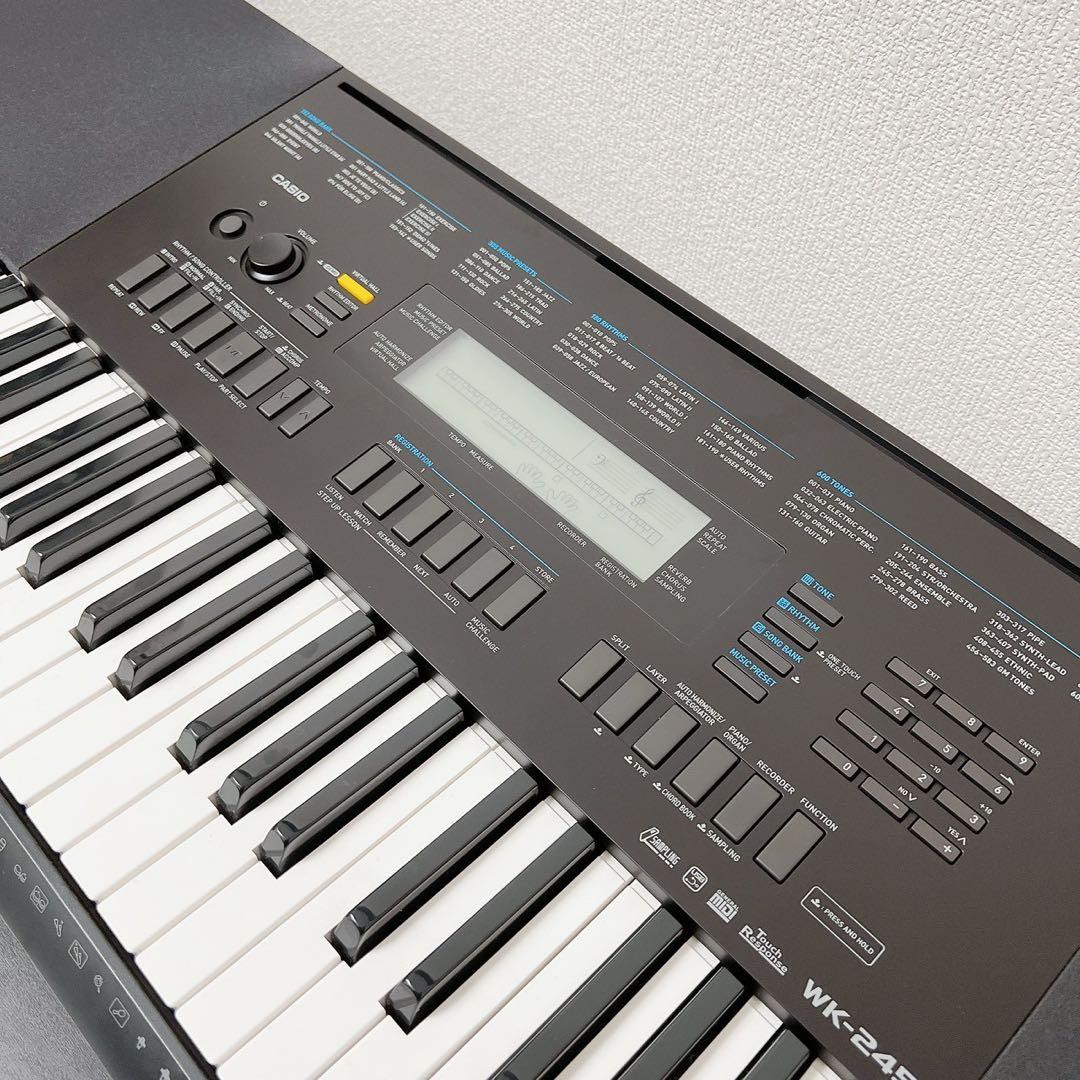 美品 CASIO 76鍵盤 電子キーボード WK-245 譜面表示 動作確認済 - メルカリ