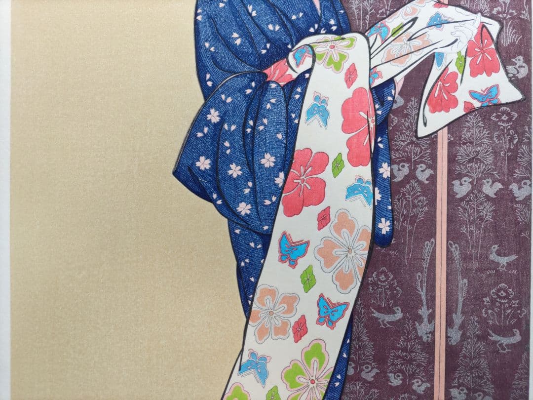 新版 橋口五葉集 『手かがみ』手摺木版画 丹青社版 大判 S115