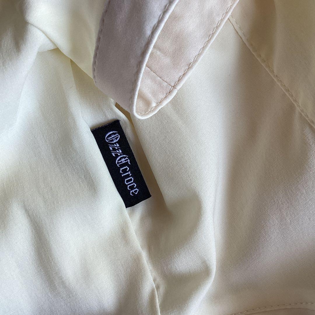 極美品！OZZ Croceアイボリー フリル ロングブラウス［商品番号10