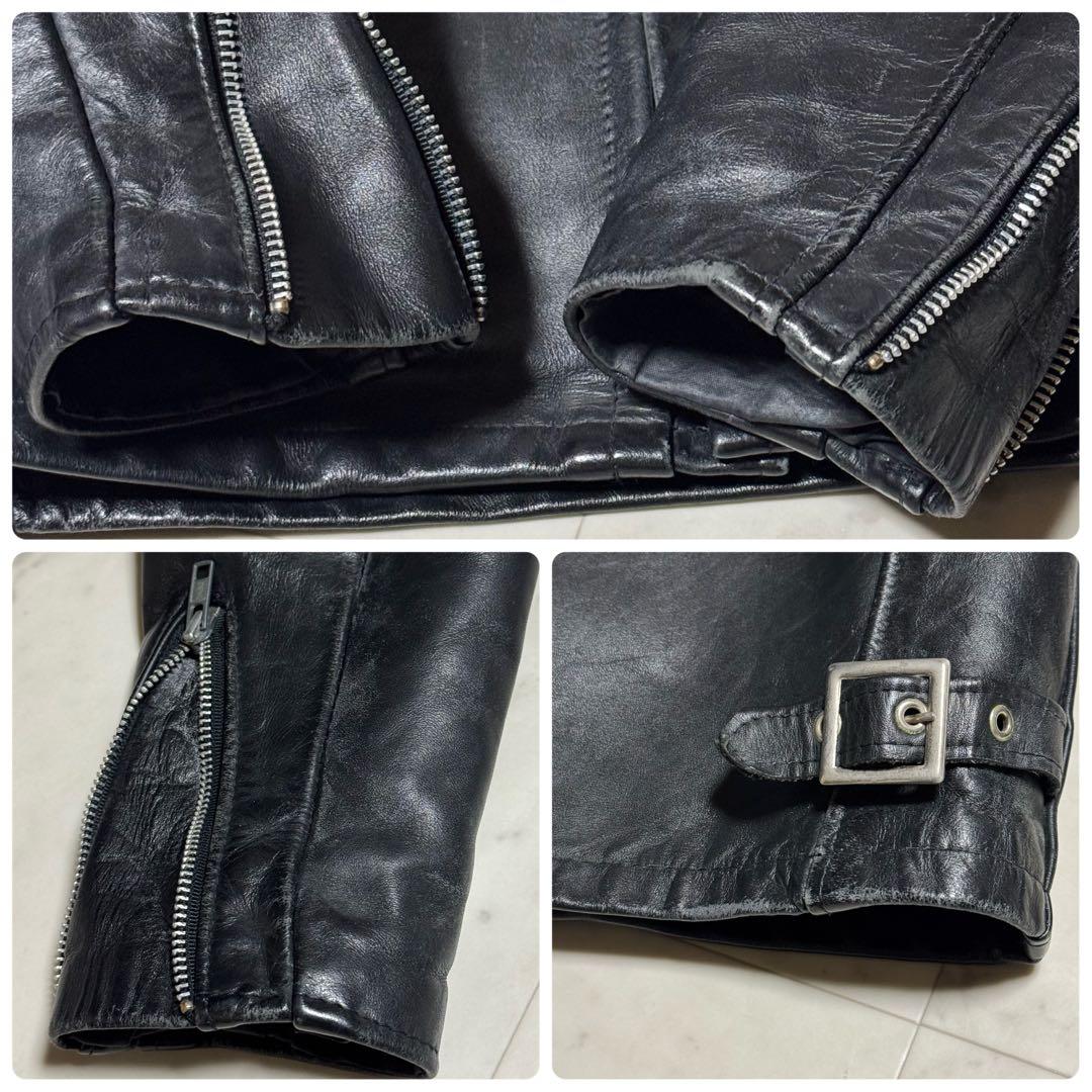 Schott 2way シングルライダースジャケット ボアライナー付き 38