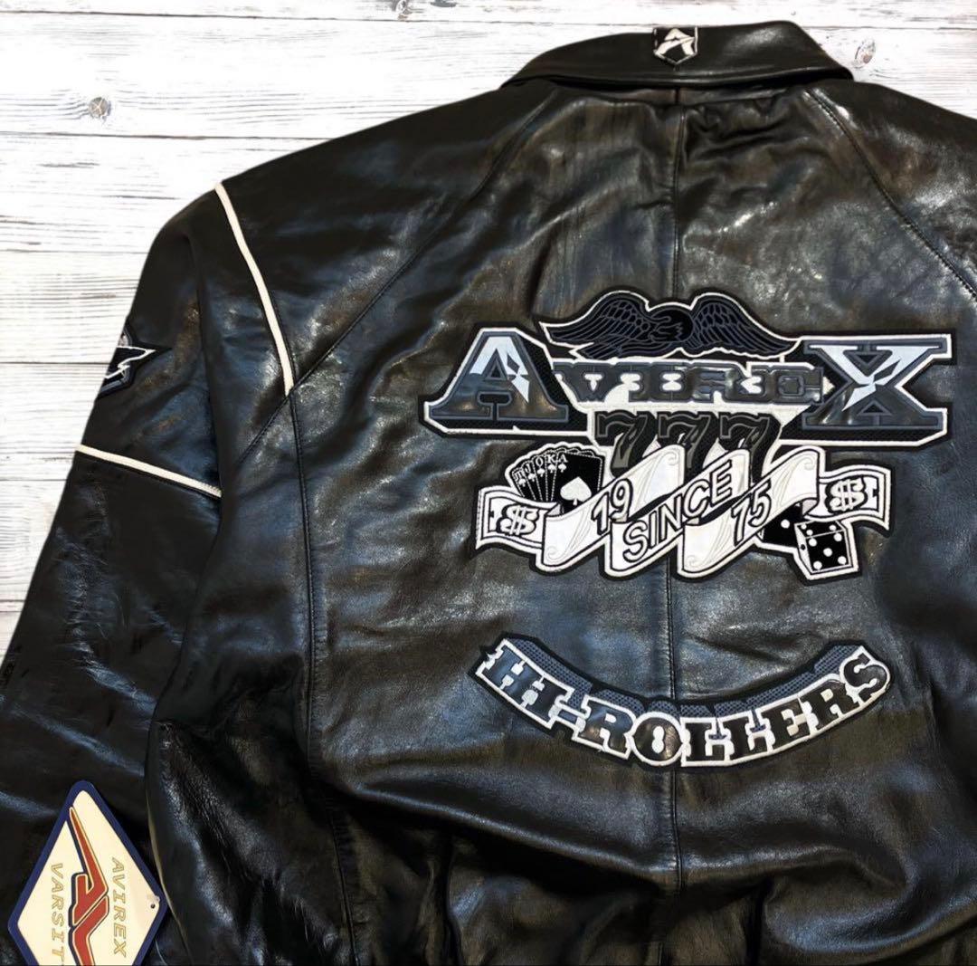 アビレックス　レザージャケット　スタジャン　AVIREX