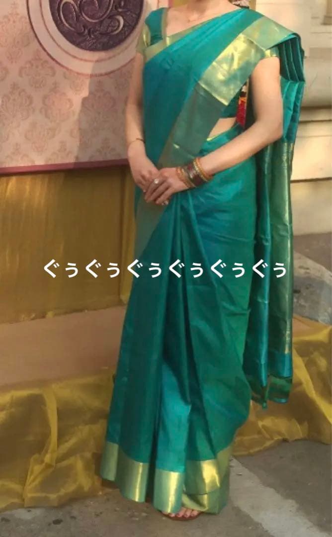 インド　サリー Sally シルク　コスチュームパーティー　ハロウィン