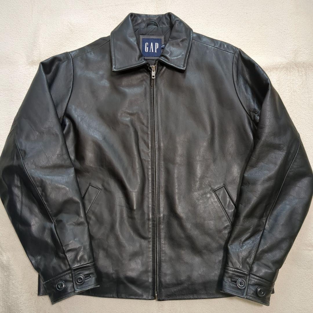 美品 オールドギャップ 牛革 レザージャケット ブラック ライダース 中古・古着通販】OLD GAP (オールドギャップ) ライダースジャケット