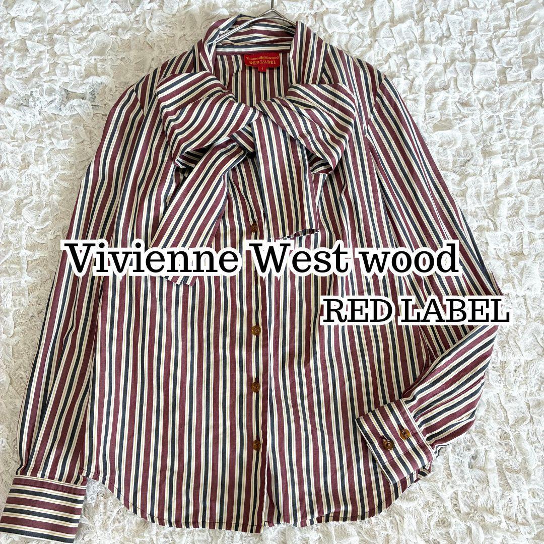 ヴィヴィアンウエストウッド ストライプ オーブ ビッグリボン リボンタイ シャツ 2339981566.jpg?1723039968