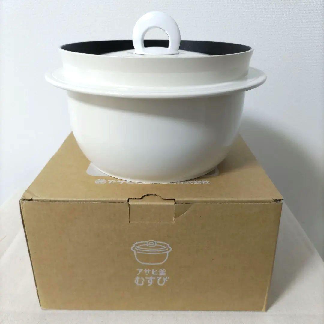 美品】アサヒ軽金属 アサヒ釜 むすび 炊飯鍋 レシピ付き - メルカリ