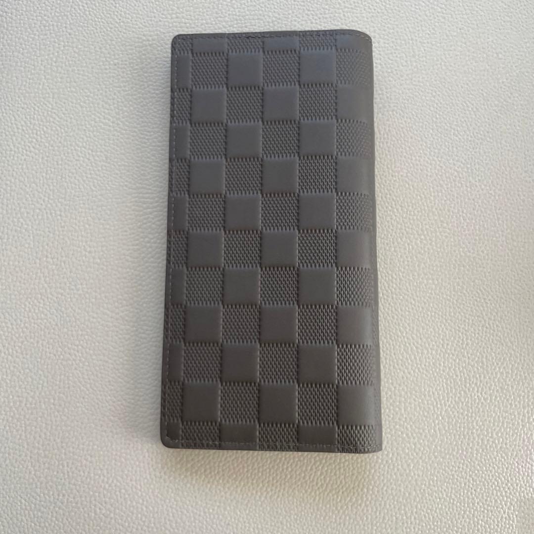 【未使用】ルイヴィトン　ダミエ　ポルトフォイユ ブラザ 正規紙袋無料】ルイヴィトン 二つ折り財布 メンズ ポルトフォイユ