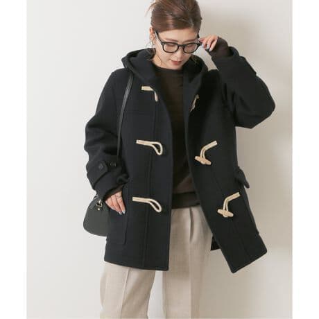 【美品】スピック＆スパン パイルウールダッフルコート 38