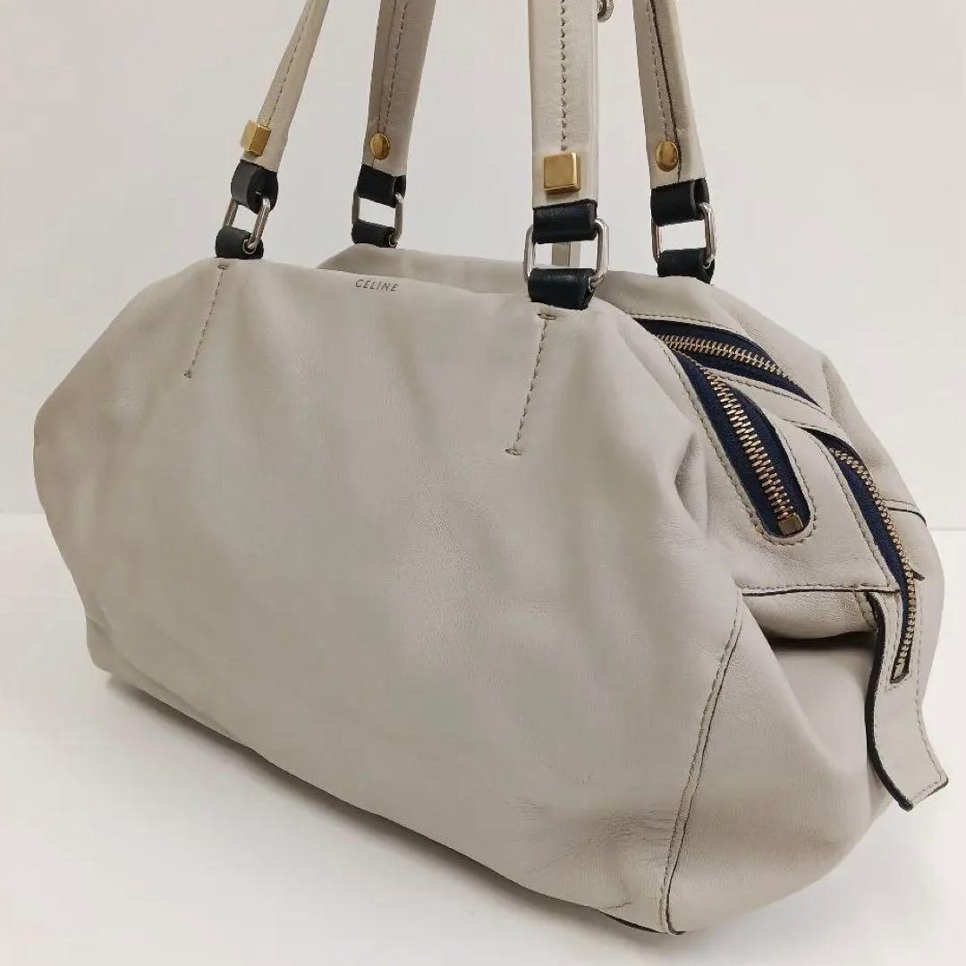 ✨良品✨セリーヌ　マリーヌ　スモールボストン ライトグレー