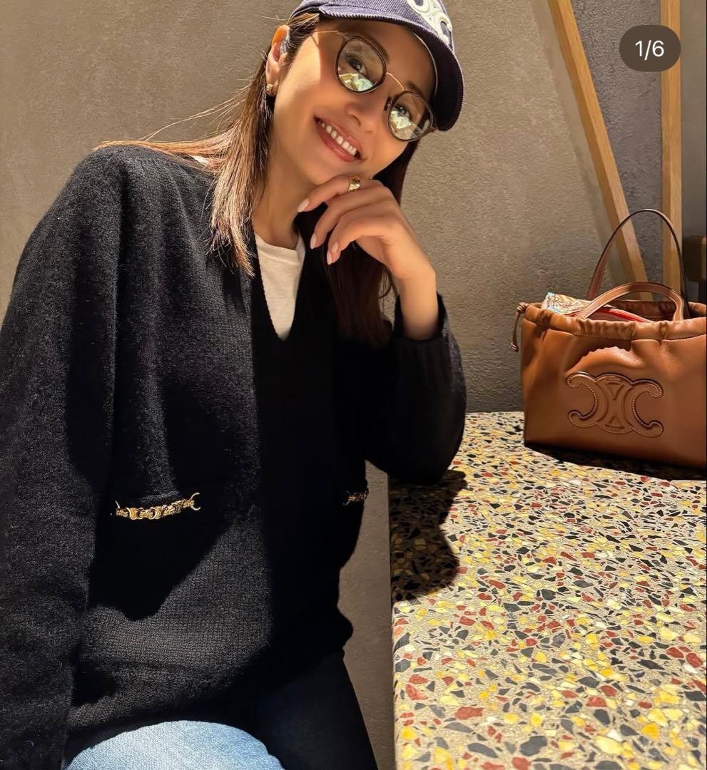 CELINE セリーヌ トリオンフ ロゴキャップ コーデュロイ ネイビー