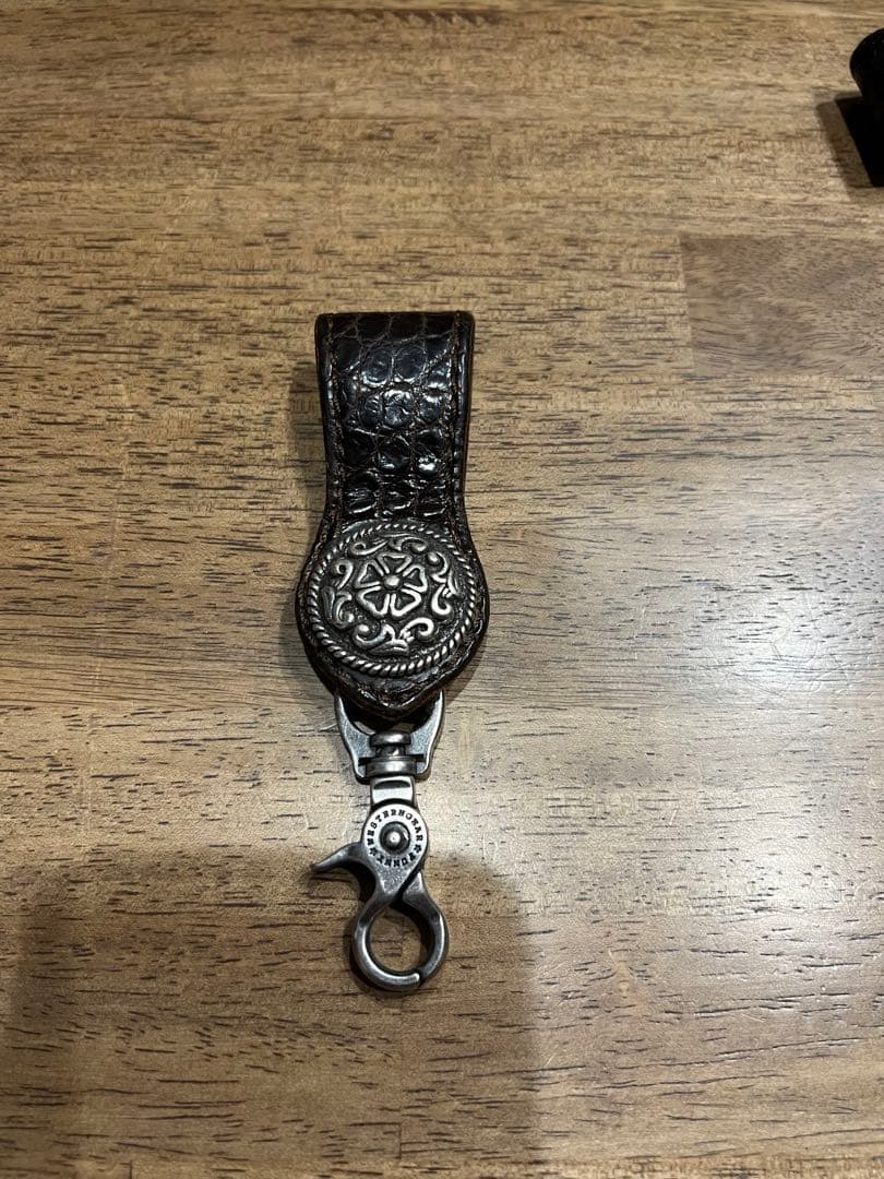 funny ベルトループ　クロコダイル　ダークブラウン　キーホルダー