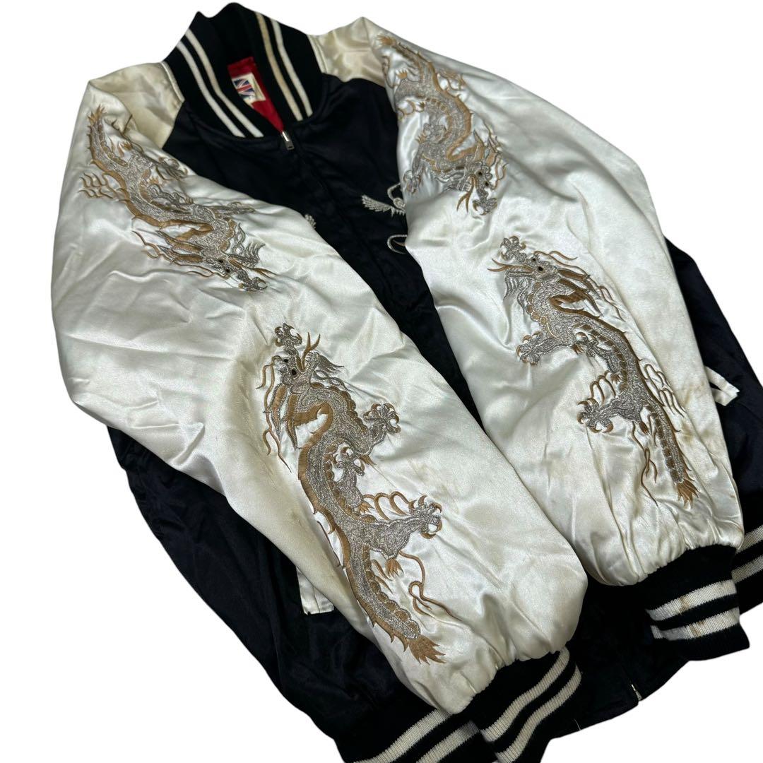 90s London F.B. ヴィンテージ スカジャン 龍 ドラゴン 横須賀 - メルカリ