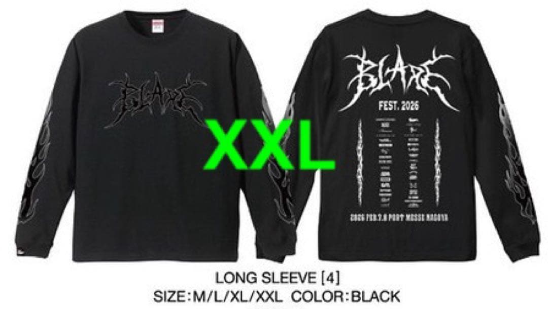 BLARE FEST 2026 ロンT XXL ブレアフェス coldrain