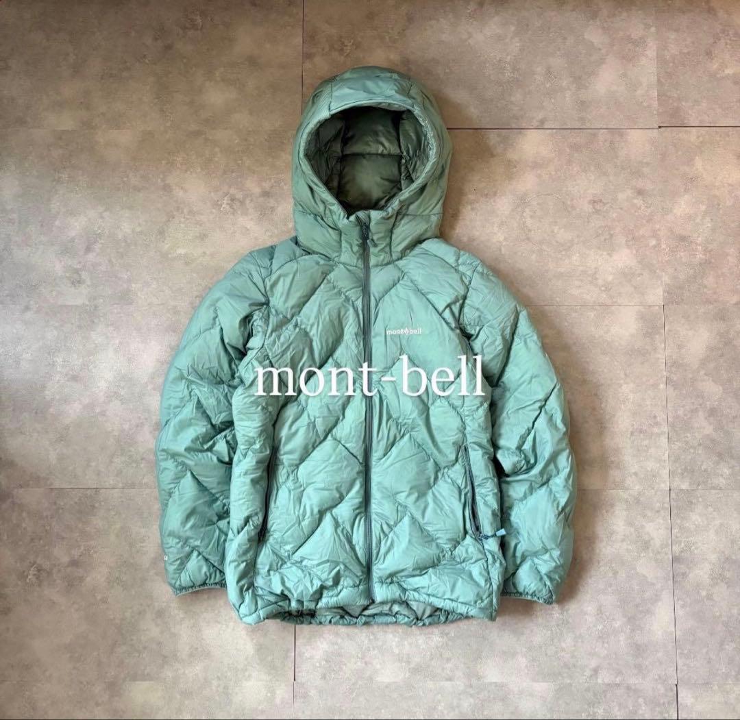 【入手困難❗️】水色mont-bell ネージュダウンパーカ　ドローコード付き！M