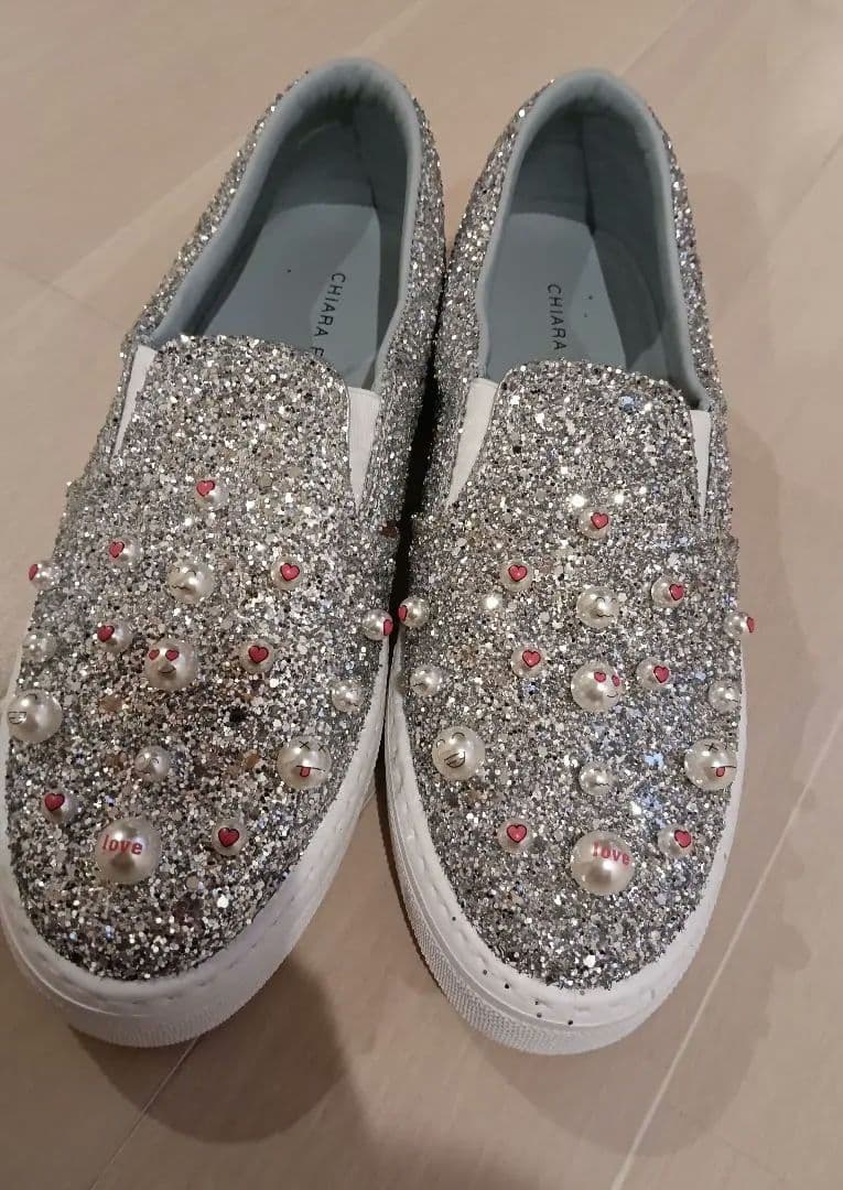 未使用ChiaraFerragniCandiesEmbellishedスリッポン CEDAR CREST セダークレスト ecoスリッポンスニーカー レディース