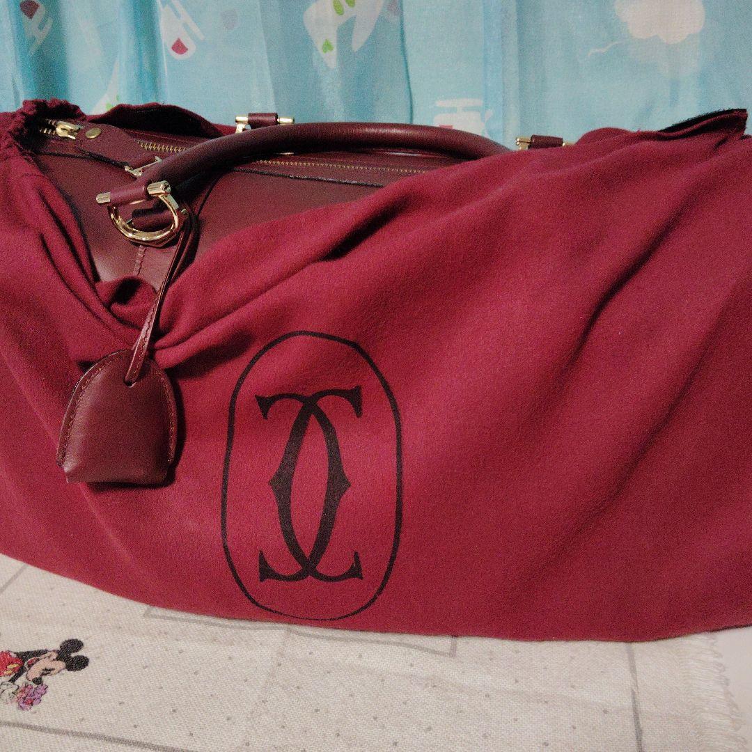 Cartier カルティエ ボストンバッグ ボルドー