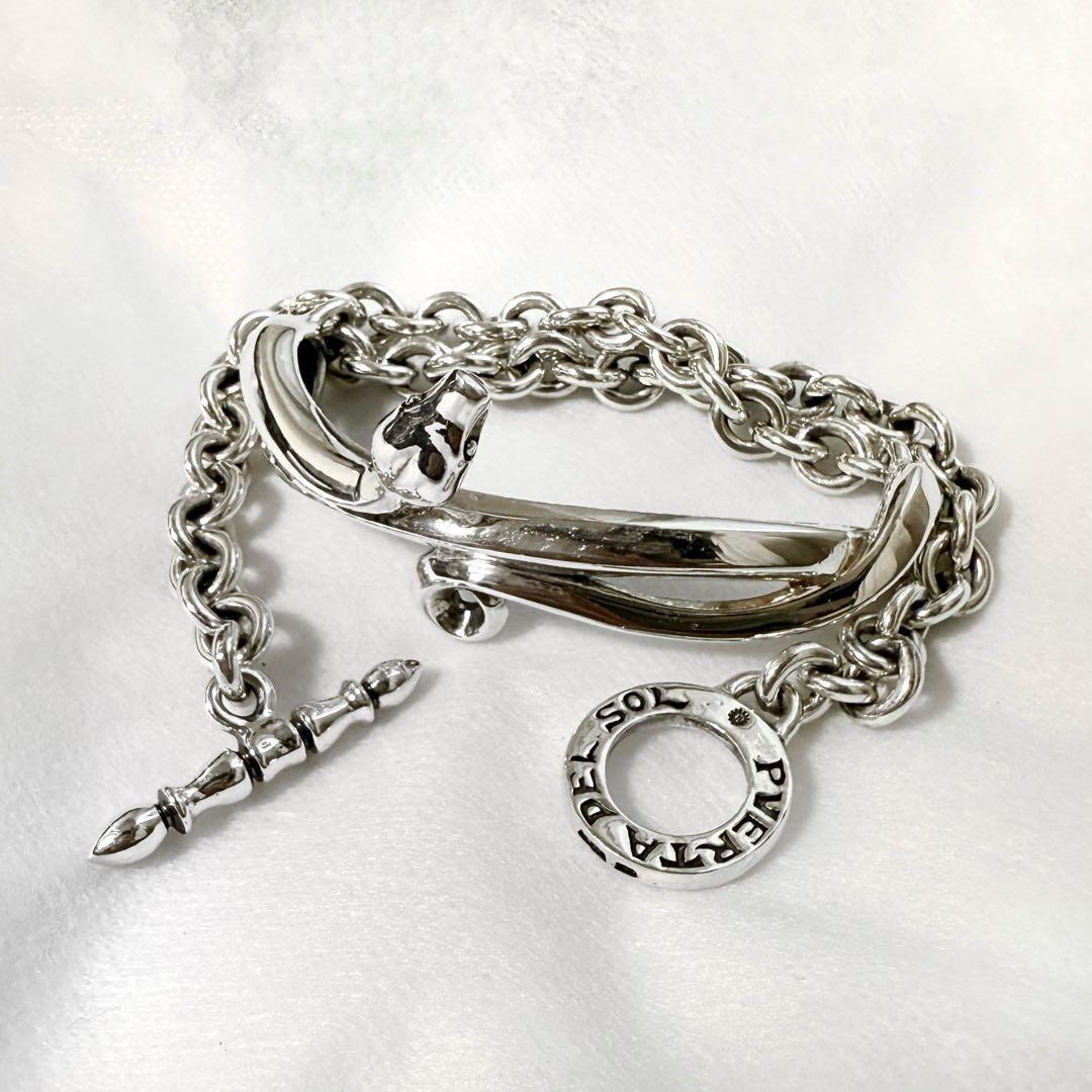 名作 PUERTA DEL SOL スネーク 蛇 二重巻き ブレスレット