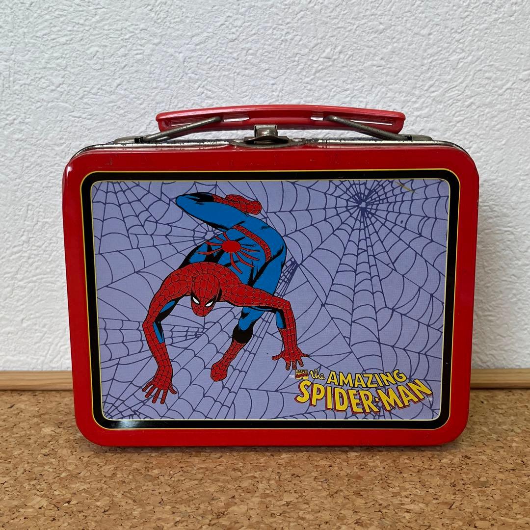 【レア】スパイダーマン ヴィンテージ缶ケース（SPIDER-MAN） アメリカン レトロ スパイダーマン 小物入れ マーベル ストレージ