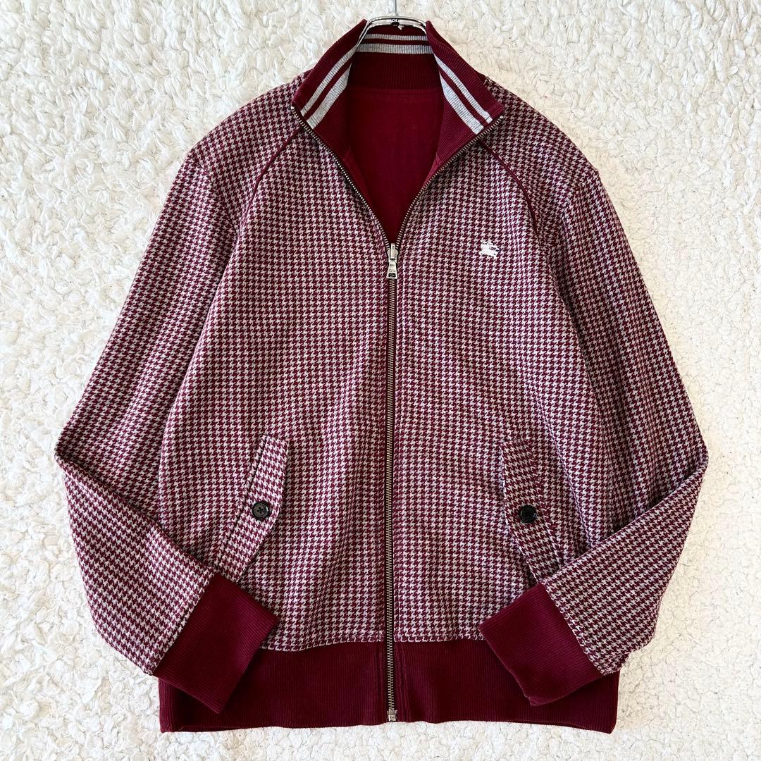 希少 バーバリーブラックレーベル リバーシブル 千鳥柄 ジャケット トラック