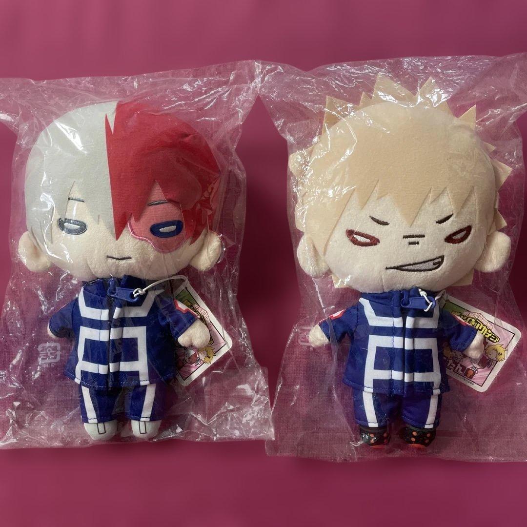 僕のヒーローアカデミア　おおきいぬいぐるみ　爆豪・轟　2点セット