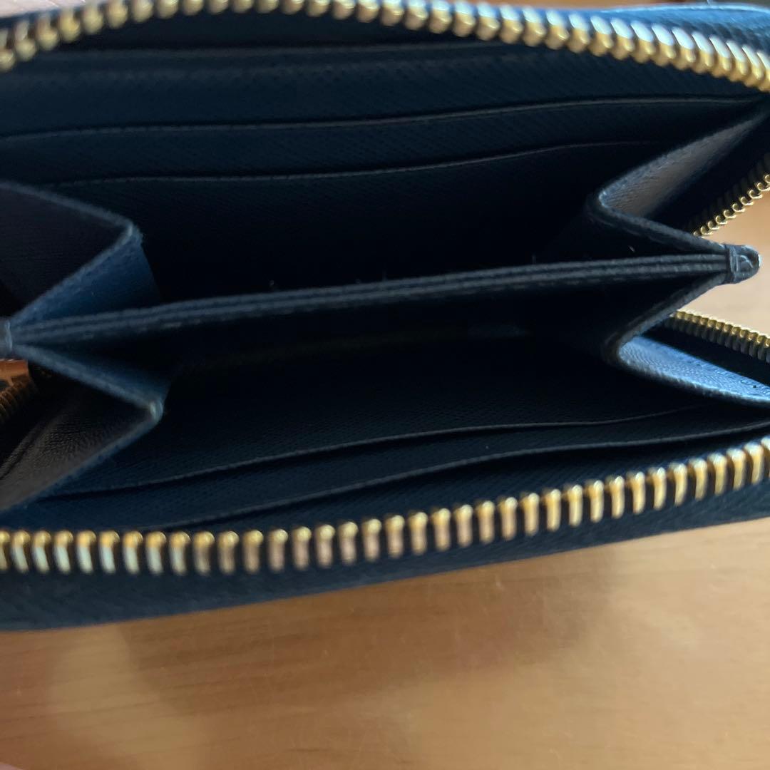 最終値下げ プラダ PRADA コイン サフィアーノ トライアングル ブルー