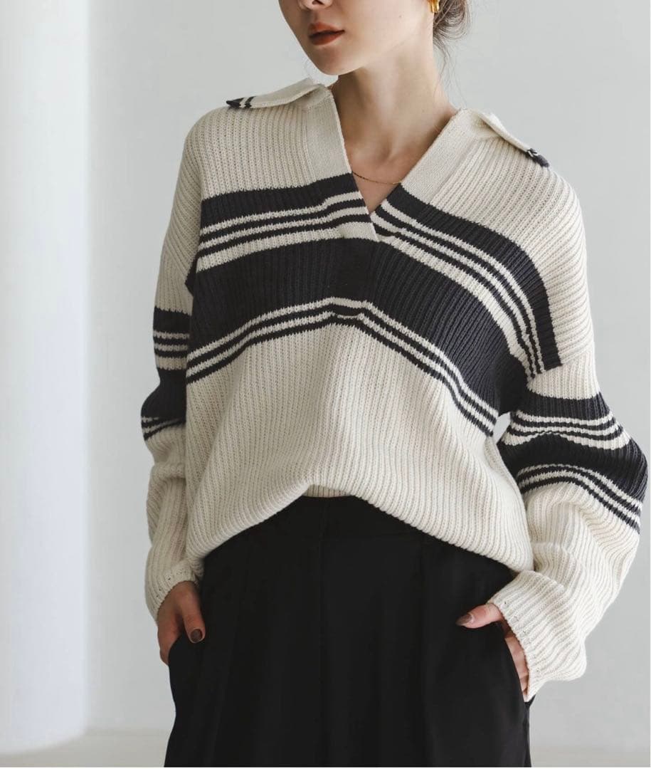 noble別注　venitヴェニット　ランダムボーダーニット