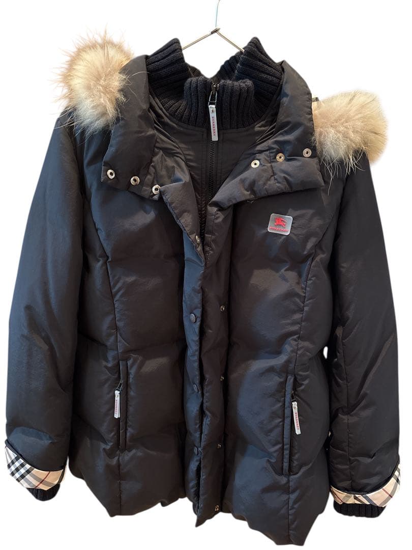 BURBERRY ダウンコート 160A 取り外しフード付き