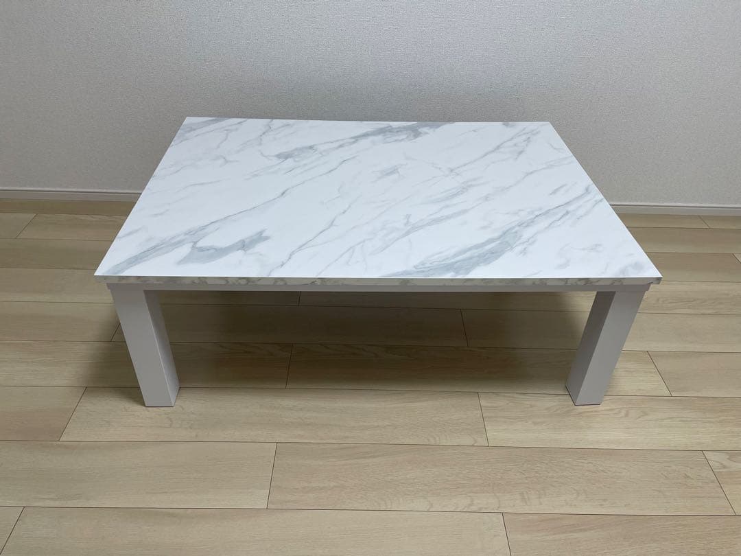 美品】ニトリこたつテーブルLM23105WH大理石調ホワイトたのメル便対応