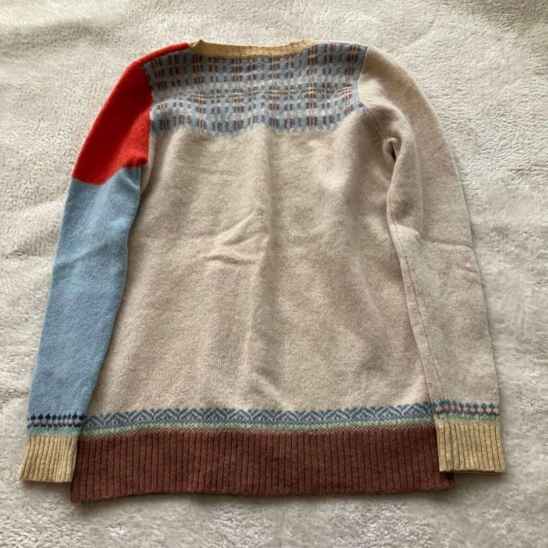 しゅんさま ERIBE SCOTLAND ウール ニット Vネック S M - メルカリ